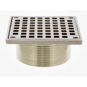 Jones Stephens Square Strainer Metal Polished Chrome 3-1/2 × 5" D60954